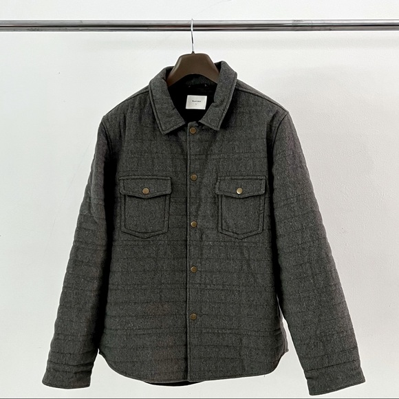 Billy Reid Quilted Michael Shirt Jacket - Grey - Size Large - Picture 1 of 9